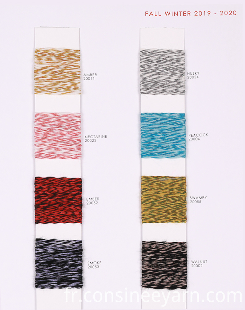 fil de cachemire flammé slub cashmere yarn